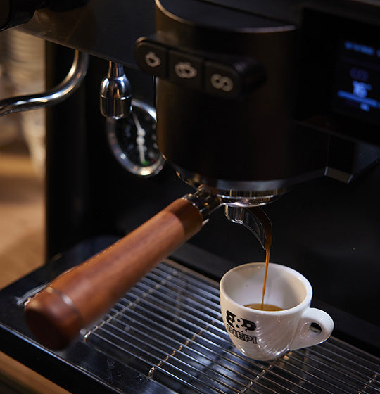 Biepi Uptown Pro 2 Group Espresso Machine – Black & Wood Professional Barista Coffee Maker - Pharaoh's Finest