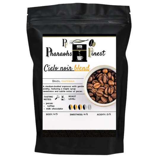 Cielo noir blend espresso coffee beans - Pharaoh's Finest