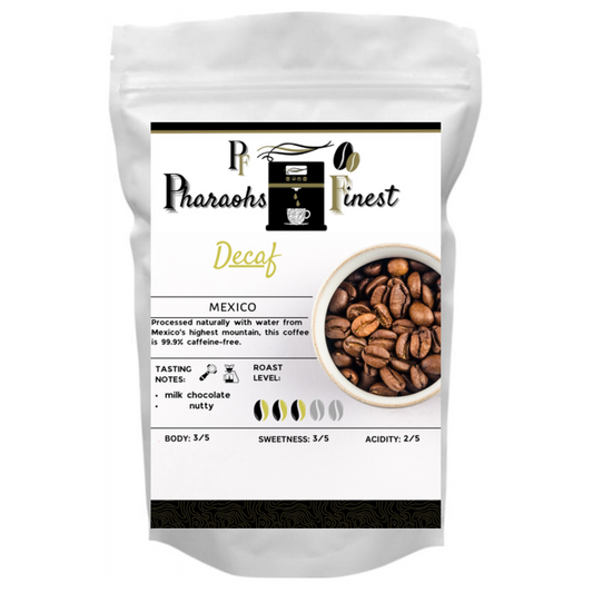 Decaf Mexico espresso coffee beans - Pharaoh's Finest